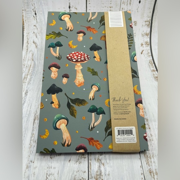 DENIK Mushroom Garden Classic Layflat Notebook, 8.25-inch Length, NWT - Picture 7 of 8